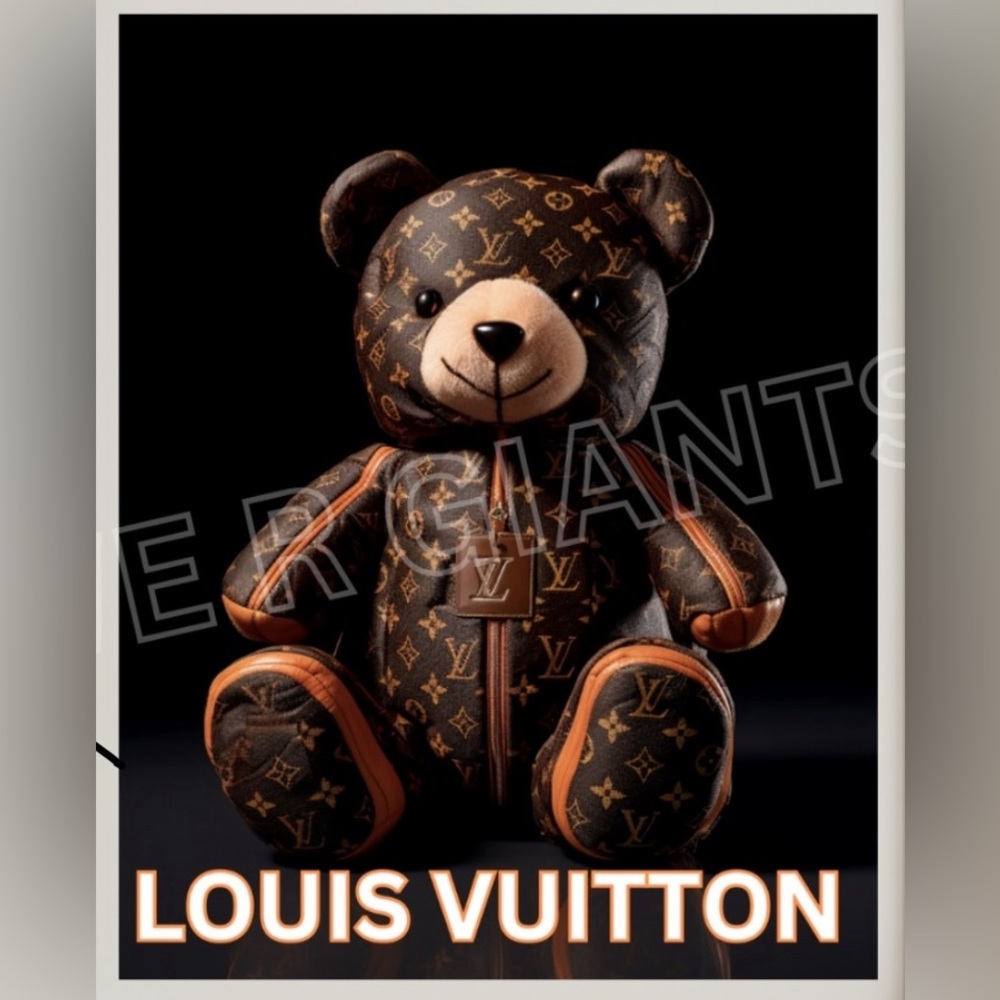 LOUIS VUITTON FRAMED ART 11x14 LITTLE LOUIE BEAR  BY THE ARTIST DENARDAI